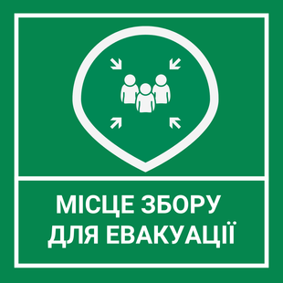 Табличка из металла 200х250 мм "Место сбора для эвакуации"  DNM 1332 фото